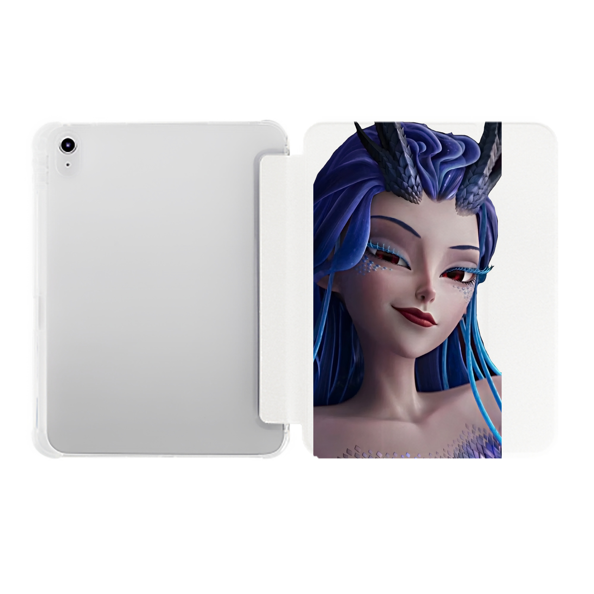 （画像用） Ne Zha 2 ナタ 魔童の大暴れ IPad ケース ペン収納付き 三つ折りスタンド PUレザー×シリコン 対応機種9.5/10.5/10.9インチ